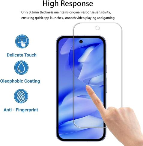 2+2 Pack Alignment Frame Designed Tempered Glass Film For Google Pixel 9a Screen Protector 2-Pack with Camera Lens Protector 2-Pack in Kuwait