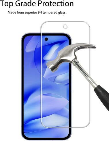 2+2 Pack Alignment Frame Designed Tempered Glass Film For Google Pixel 9a Screen Protector 2-Pack with Camera Lens Protector 2-Pack in Kuwait