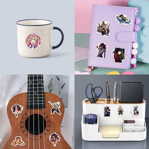 108pcs Japanese Demon Manga Slayer Stickers Pack,Lovely Cartoon Characters Decals Cartoon Anime Sticker for Teens Waterproof Stickers for Water Bottle Laptop Skateboard Guitar in Kuwait