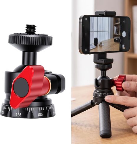 Cryfokt Aluminum Alloy Ball Head, 360 Panoramic Rotation in Kuwait