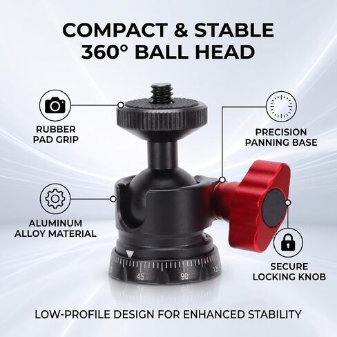 Cryfokt Aluminum Alloy Ball Head, 360 Panoramic Rotation in Kuwait