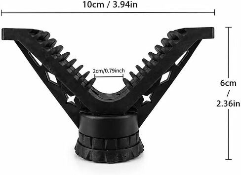 360° Rotatable V‑Shape Shooting Rest Head, 47g Lightweight Compact Gun Rest Tripod Adapter with 3/8" Threaded Interface & 1/4"‑3/8" Adapter Screw, Non‑Slip Rubber Padding for Outdoor Tripod Accessory in Kuwait