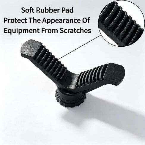 360° Rotatable V‑Shape Shooting Rest Head, 47g Lightweight Compact Gun Rest Tripod Adapter with 3/8" Threaded Interface & 1/4"‑3/8" Adapter Screw, Non‑Slip Rubber Padding for Outdoor Tripod Accessory in Kuwait