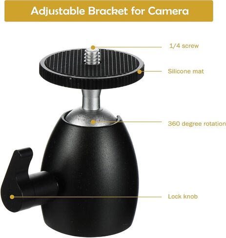 VALICLUD Camera Tripod Ball Head Adapter Aluminum Alloy Mount 2pcs 1/4 Inch in Kuwait