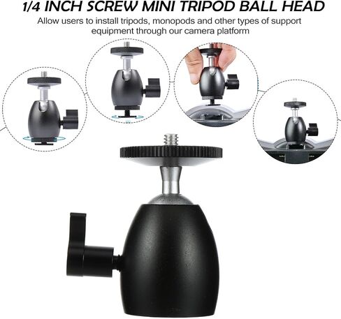 2pcs 2pcs 1/4 Inch Camera Tripod Ball Head Adapter with 360 Swivel in Kuwait