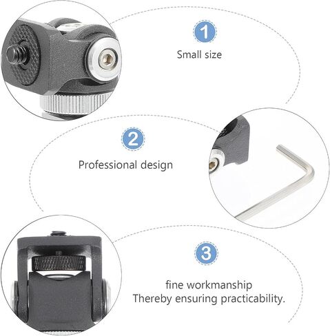 Zerodeko Mini Ball Head 1/4 Inch Aluminum Alloy Mount for Fill Light in Kuwait