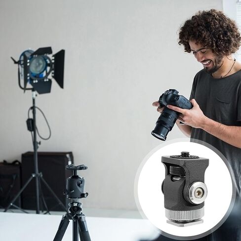 Zerodeko Mini Ball Head 1/4 Inch Aluminum Alloy Mount for Fill Light in Kuwait