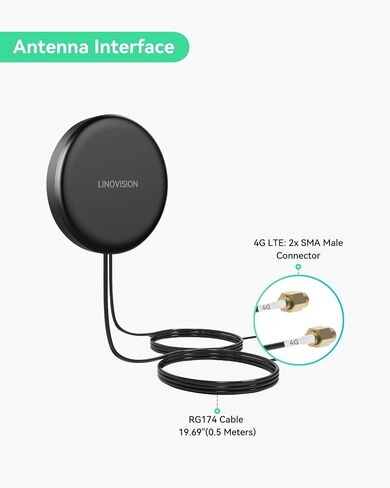 LINOVISION Industrial 4G LTE Cellular Router with Upgraded 2-in-1 Antenna in Kuwait