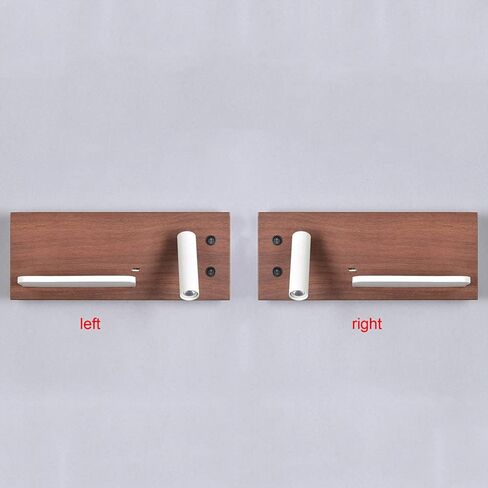 Bedroom Phone Wireless Charger Shelf Wall Lights Hotel Bedside Headboard Led Reading Lighting USB Luminaire Lamp Backlit (Color Temperature: Warm White Size: Brow) in Kuwait