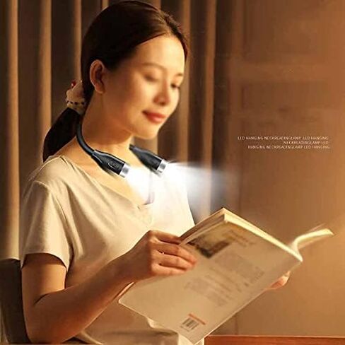 LED Neck Hung Light Hands-Free Rechargeable Night Reading Lamp 3 Levels Brightness Hanging Neck Book Light USB Charging in Kuwait