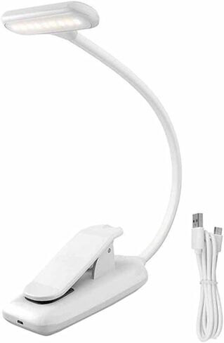 Rechargeable LED USB Book Light Reading Light Flexible Book Lamp Dimmer Clip Table Desk Lamp Portable Clip Light (Color : B) in Kuwait