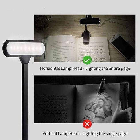 Rechargeable LED USB Book Light Reading Light Flexible Book Lamp Dimmer Clip Table Desk Lamp Portable Clip Light (Color : B) in Kuwait