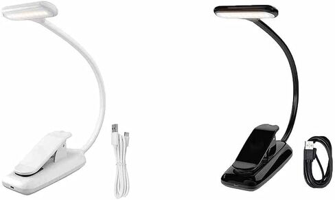Rechargeable LED USB Book Light Reading Light Flexible Book Lamp Dimmer Clip Table Desk Lamp Portable Clip Light (Color : B) in Kuwait