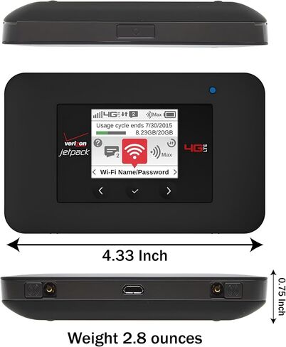 نقطة اتصال متنقلة Verizon Jetpack 4G LTE غير مقفلة (AC791L) تدعم 802.11ac/b/g/n in Kuwait