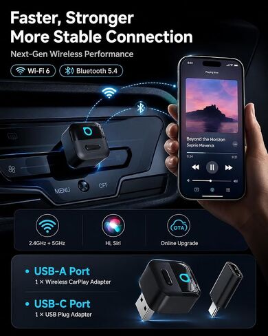 OTTOCAST Mini Pico Wireless CarPlay Adapter with Quick Disconnect Button in Saudi Arabia