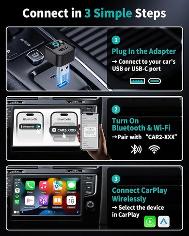 OTTOCAST Mini Pico Wireless CarPlay Adapter with Quick Disconnect Button in Saudi Arabia
