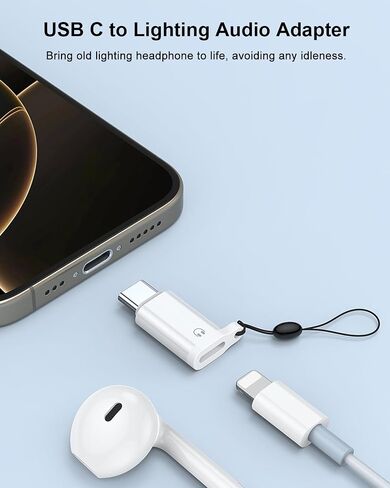 AreMe Headphone Adapter for iPhone Lightning to USB C Audio Adapter in Kuwait
