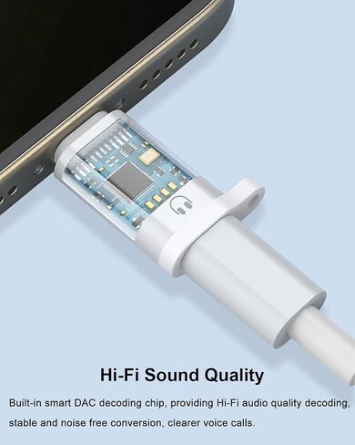 AreMe Headphone Adapter for iPhone Lightning to USB C Audio Adapter in Kuwait