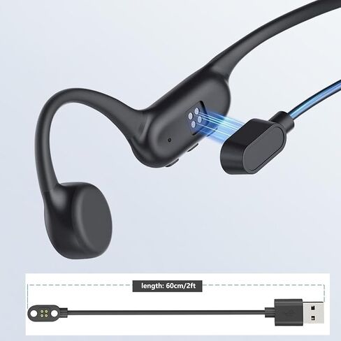 Replacement Charging Cable for Bone Conduction Headphones, Magnetic 4-pin Charger for Bxswtu X7, PSIER S18, Dnniakm X20, NANK Runner 4 and More Bone Conduction Headphones, (2.54mm Pitch) in Kuwait