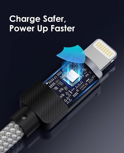 Coiled Magnetic USB A to Lightning Cable 3.3FT, Self Winding Cord in Kuwait