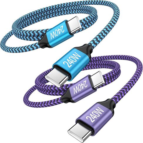 Samsung Charger Super Fast Charging 240W Type C Charger Cord 2Pack 3FT in Kuwait