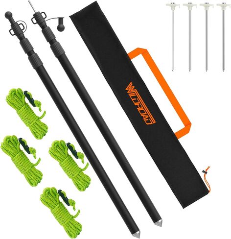 WILDROAD Telescoping Tarp Poles Tent Poles Canopy Poles 8.3 ft, 4 Pack in Kuwait