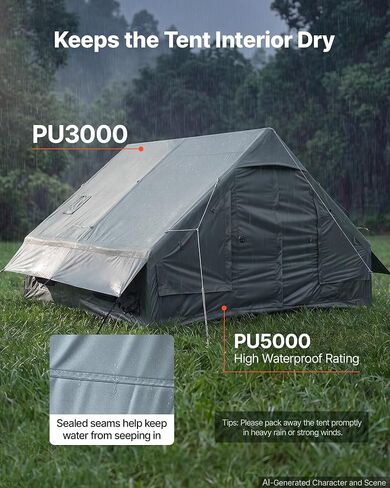 VEVOR Inflatable Tent for Camping 5-8 Person Blow Up Tent with Hand Pump in Kuwait