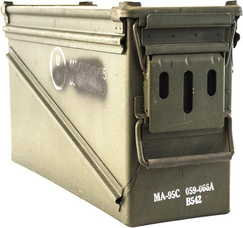 Ammo Can Man USGI Ammo Can - 40MM, Metal, Olive Drab Green, 17in x 10in - G in Saudi Arabia