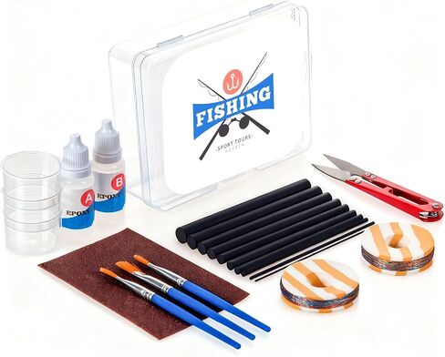 Fishing Rod Repair Kit, Carbon Fiber & Epoxy for Saltwater Freshwater in Kuwait