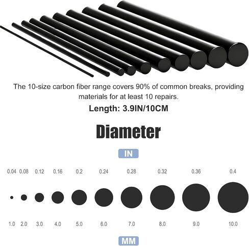 Fishing Rod Repair Kit, Carbon Fiber & Epoxy for Saltwater Freshwater in Kuwait