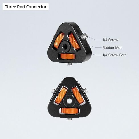 Suitable for Magic Wand RGB Light bar LED Video Light with Three universal1/4 Screws and a Universal 1/4" Screw Hole to Connect the Bracket to the Equator (Three-Sided Screws) (Three-Sided Interface) in Kuwait