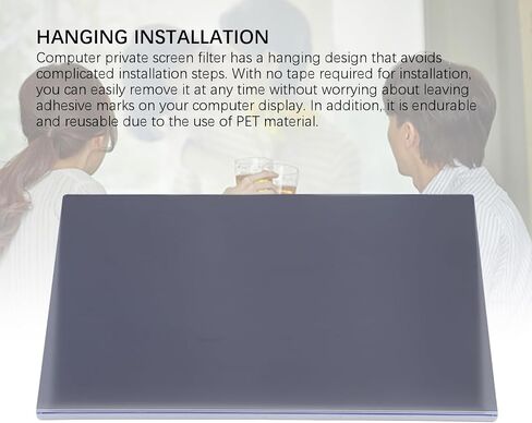 27 Inch Computer Private Screen Filter, Anti Blue Light Screen Protector, Removable Hanging Privacy Filter for 26-27 Inch 16:9 Widescreen Desktop Monitors with PET Film in Kuwait