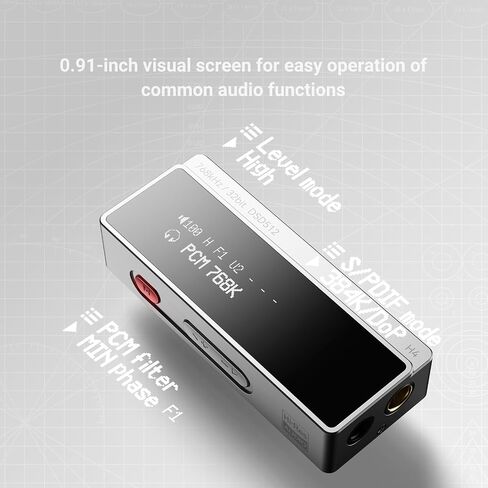 AIYIMA H4 مضخم صوت سماعة رأس USB C محمول عالي الدقة، DSD512 ES9039Q2M DAC Amp in Kuwait