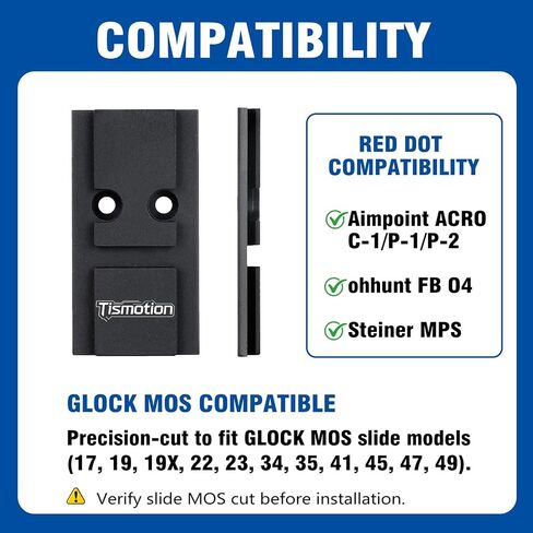 Adapter Plate for Glock 19 MOS Compatible with Aimpoint ACRO P-2 in Kuwait