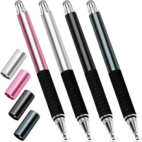 Capacitive Stylus Pen for Touch Screen (4 Pack) Disc-Mesh Nib 2 in 1 Stylus in Saudi Arabia