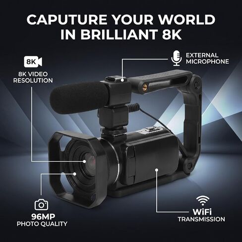 Dpofirs 8K Camcorder with 96MP Photo Capability in Kuwait