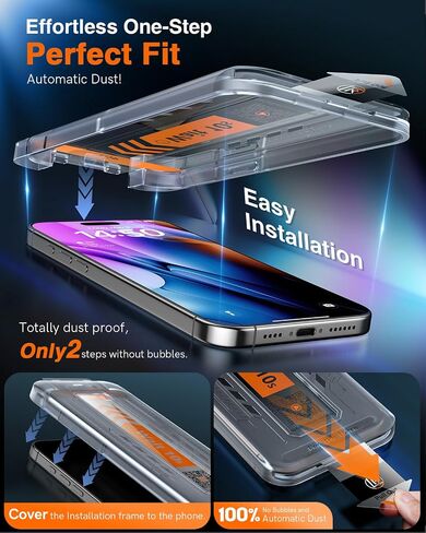 LK 3 Pack for iPhone 15 Pro Screen Protector [Auto-Dusting 0 Bubble] in Kuwait