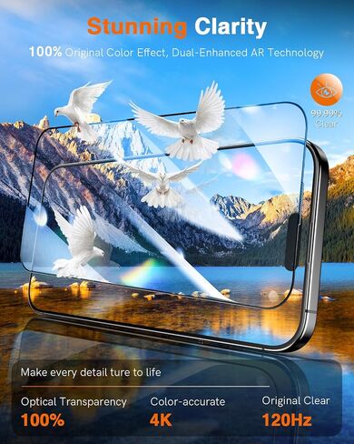 LK 3 Pack for iPhone 15 Pro Screen Protector [Auto-Dusting 0 Bubble] in Kuwait