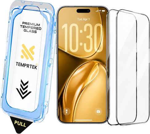TEMPRTEK+ 2 Pack for iPhone 16 Pro Max Privacy Screen Protector Glass -16 Pro Max Screen Protector Privacy 9H Military Grade Scratch Fingerprint Resistance Anti-Glare Easy Installation Bubble Free in Kuwait