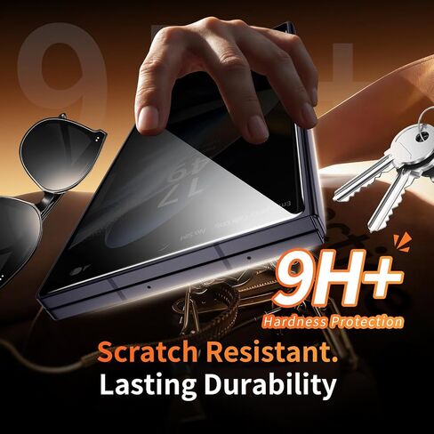 2 Pack for Samsung Galaxy Z Fold 8 Ultra/Z Fold 7 Front Privacy Screen Protector, 9H+ Hardness Tempered Glass Full Edge Coverage, Military-Grade Shatter Protection, HD Clear & Sensitive Touch, Easy Installation in Kuwait