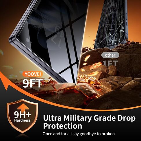2 Pack for Samsung Galaxy Z Fold 8 Ultra/Z Fold 7 Front Privacy Screen Protector, 9H+ Hardness Tempered Glass Full Edge Coverage, Military-Grade Shatter Protection, HD Clear & Sensitive Touch, Easy Installation in Kuwait