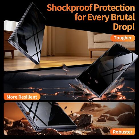 2 Pack for Samsung Galaxy Z Fold 8 Ultra/Z Fold 7 Front Privacy Screen Protector, 9H+ Hardness Tempered Glass Full Edge Coverage, Military-Grade Shatter Protection, HD Clear & Sensitive Touch, Easy Installation in Kuwait