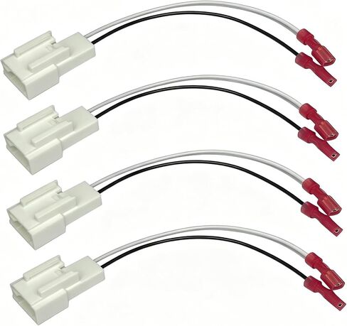Car Door Speaker Harness Adapter, Audio Bass Speaker Wiring Harness, Stereo Plug Adapter, Subwoofer Wire Modification Cable Conversion Accessories, Compatible with Mitsubishi Subaru (4PCS) in Saudi Arabia