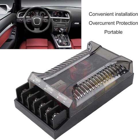 300 Watts 2 Way Crossover, 2Pcs Passive Crossover for Car Audio Tweeter & Speaker, Car Audio Crossover, Universal Heat Dissipation, 2-Way Speaker Frequency Divider in Saudi Arabia