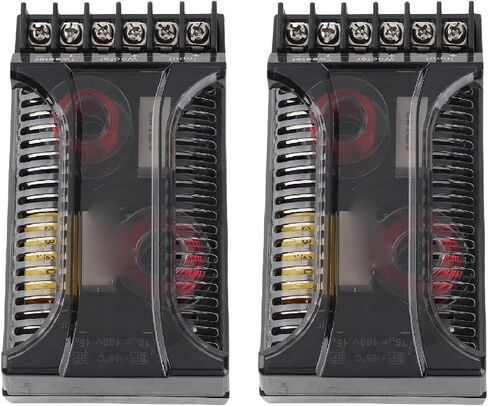 300 Watts 2 Way Crossover, 2Pcs Passive Crossover for Car Audio Tweeter & Speaker, Car Audio Crossover, Universal Heat Dissipation, 2-Way Speaker Frequency Divider in Saudi Arabia
