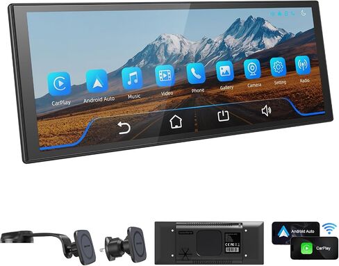 INNOVV V1 CarPlay Screen for Car, 10.3" Wireless Apple CarPlay & Android Auto, Plug & Play Magnetic Detachable, GPS Navigation, Mirror Link, Voice Control, Music Play, HD IPS Display, Fits All Cars in Saudi Arabia