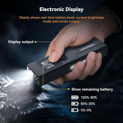 EDC Flashlight Flat Rechargeable Portable Pocket Flash Lights with Screen 1200 High Lumens Bright White LED Green Beam, USB-C Magnetic Waterproof for Home, Work, Hiking, Camping, Ourdoors, Emergencies in Kuwait