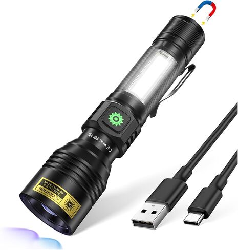 DARKDAWN UV Flashlight 365nm & 395nm Dual Black Light, LED Blacklight in Kuwait