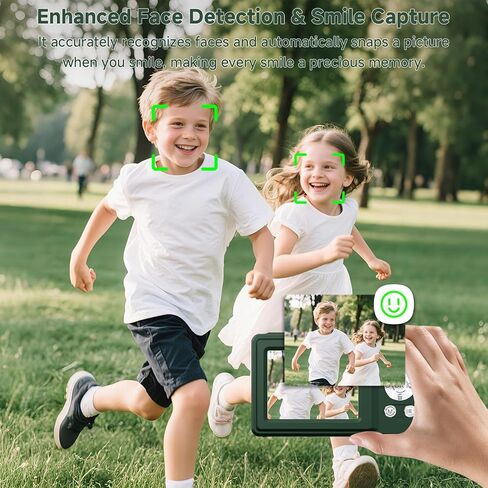 Digital Camera, 56MP 2.7K Dual-Screen Selfie Camera with 16X Zoom, 20 Filters & Anti-Shake, Portable Point and Shoot Digital Cameras with 32GB Card, Compact Travel Cameras for Beginners Teens Kids in Kuwait