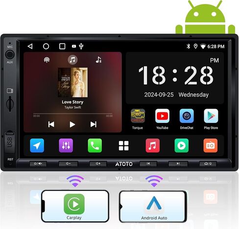 ATOTO A5L 7inch Android Double DIN Car Stereo,Wireless CarPlay&Android Auto in Saudi Arabia
